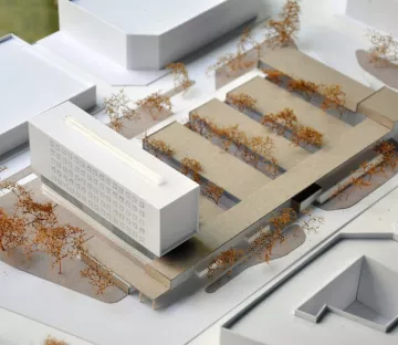Proyecto hospital perfil urbano Escola Sert
