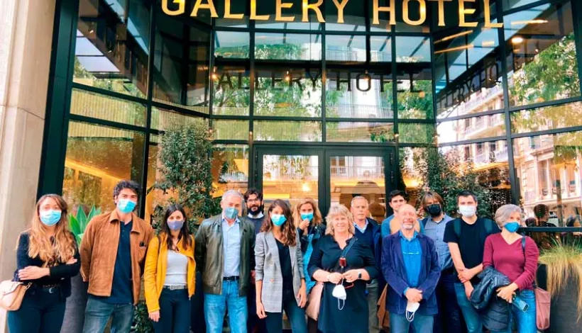 Foto de grup de la visita al Gallery Hotel de Barcelona