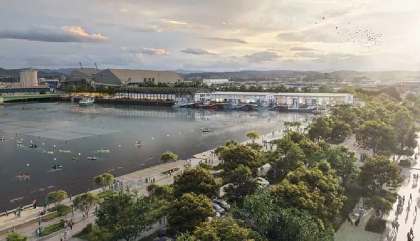 Proyección de como será el puerto de Barcelona