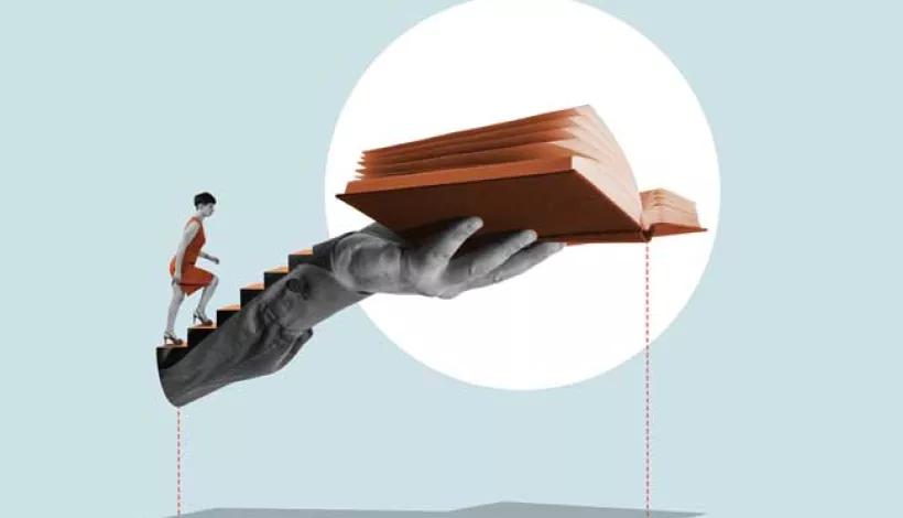 Representación de una mano sosteniendo un libro