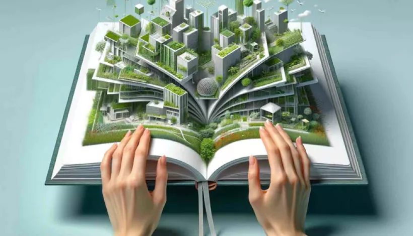 Representación de un libro sobre arquitectura