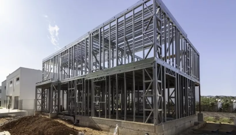 Edificio en construcción con steel framing