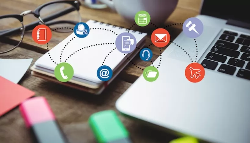 Representación conceptual de la comunicación digital