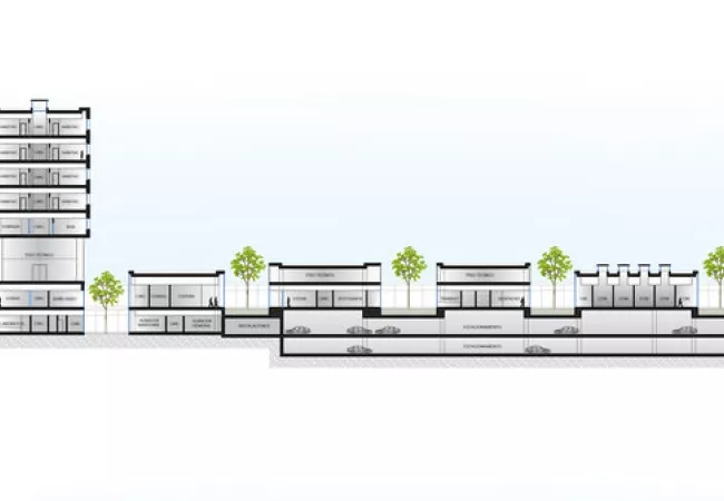 Proyecto Hospital Perfil Urbano Escola Sert
