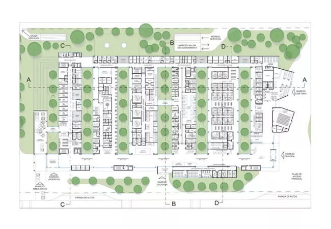 Proyecto Hospital Perfil Urbano Escola Sert