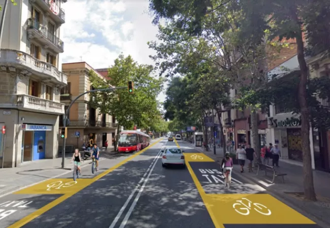 Carrils bici projectats a Sants-Creu Coberta