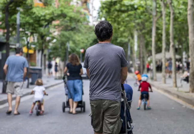 Calles pacificadas en Barcelona
