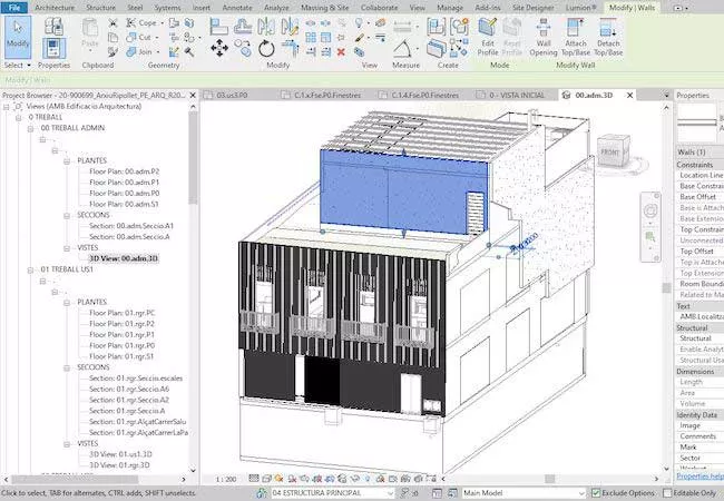 Uso de software Revit en un proyecto BIM