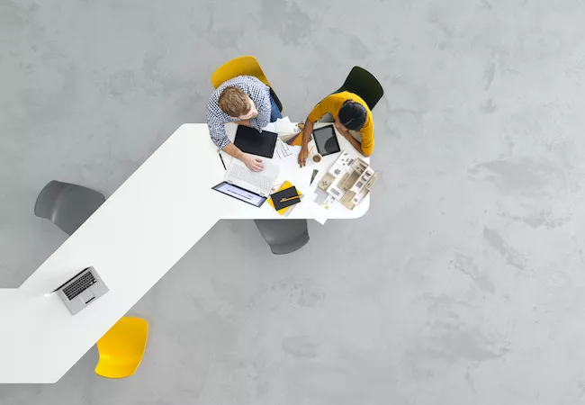 Trabajadores de un despacho de arquitectos