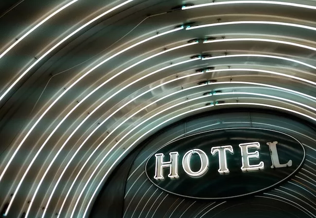 Entrada a un hotel