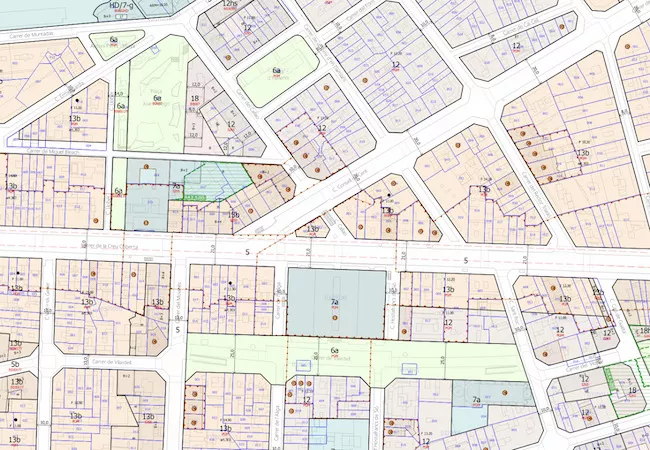 Plano de calles realizado con SIG