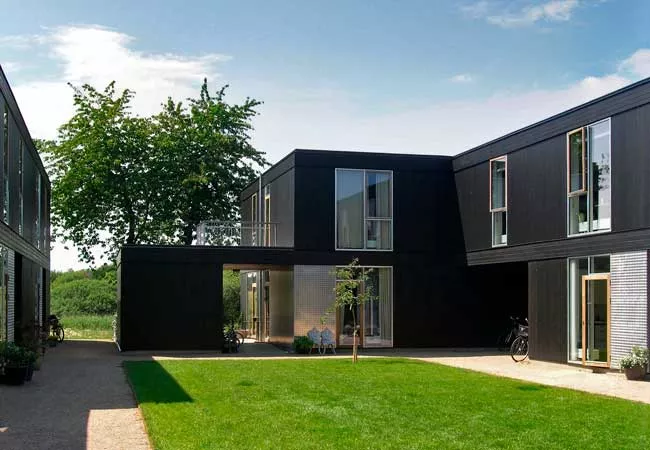 Casa de construcción industrializada hecha con arquitectura modular