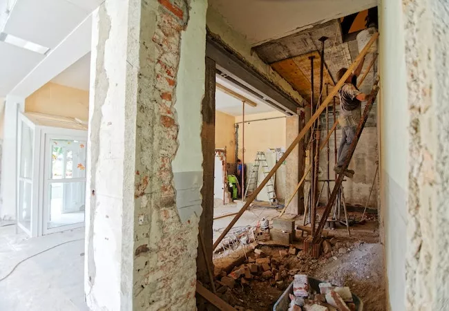 Obras de rehabilitación en un edificio