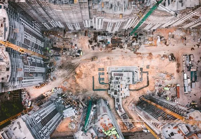 Vista aérea de unas obras