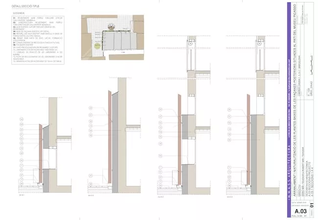 Plano con detalles del proyecto en el Born