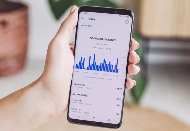 Un informe de métricas de Instagram
