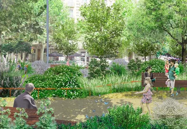 Representación del nuevo jardin en Enric Granados