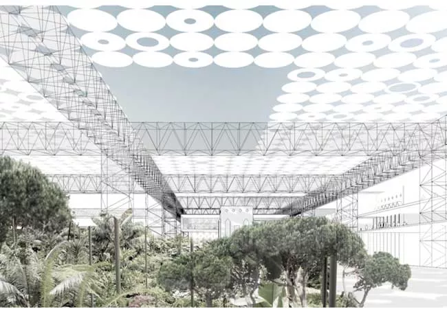 Techo del proyecto Art Mill Museum en Qatar