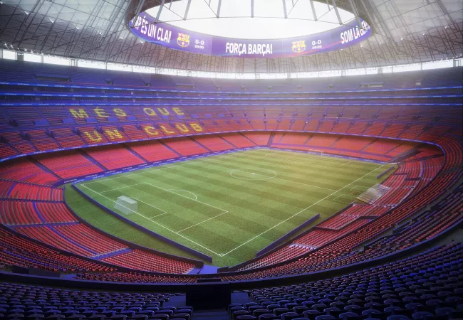 Gradas del Camp Nou, después de la reforma