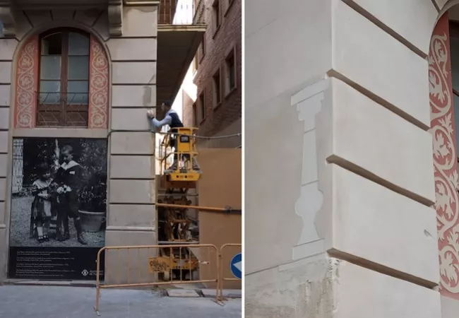 Detalles de la fachada de la Casa Natal de Salvador Dalí