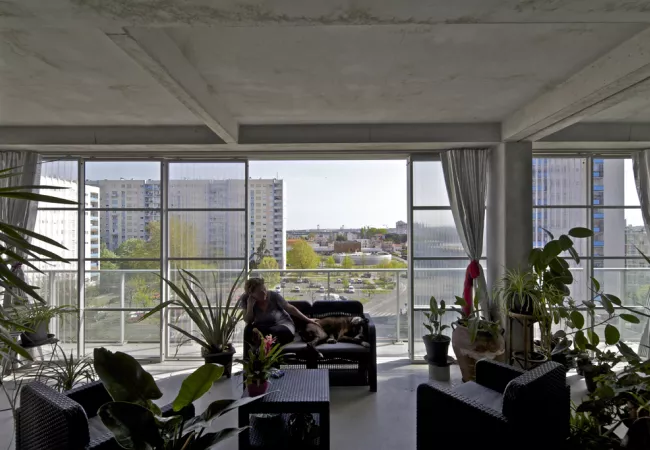 Interior de una vivienda en Burdeos diseñada por Druot