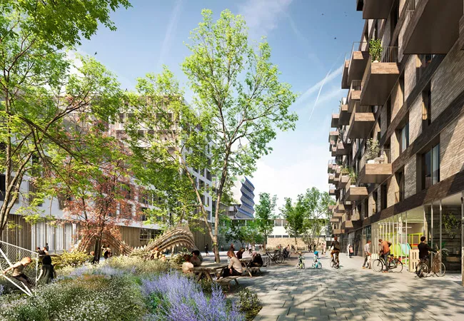 Espacios al aire libre en el futuro distrito de laMercedes