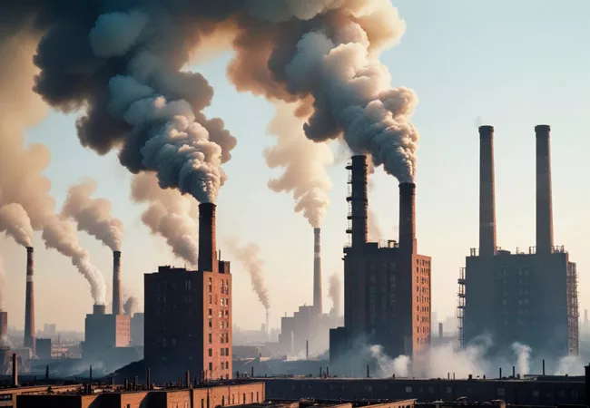Representación de cómo puede contaminar la arquitectura