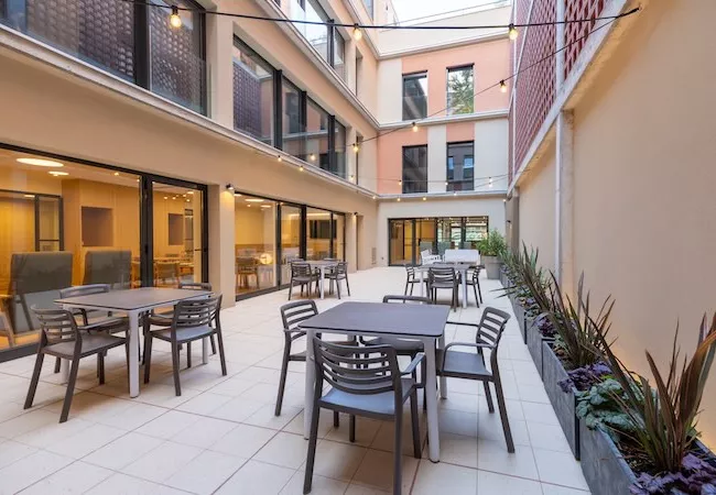 Patio de la residencia