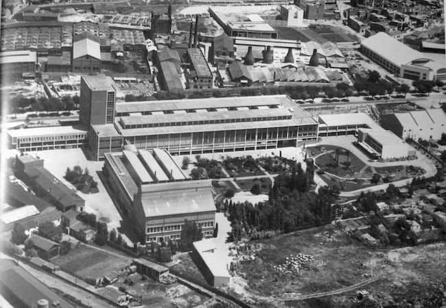 Vista aérea del antiguo recinto de la SEAT en Zona Franca