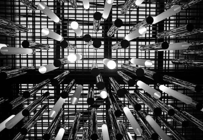 Contrapicado de la iluminación de un edificio