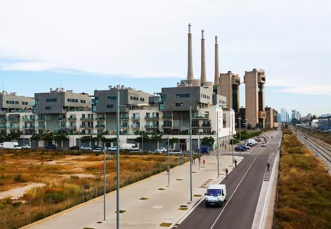 Integración de antigua zona industrial en el paisaje urbano
