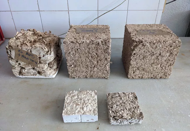Bloques de hormigón de cal