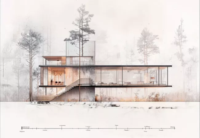 Casa hecha con Midjourney