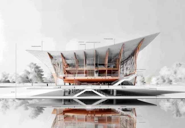 Diseño arquitectónico hecho con Midjourney