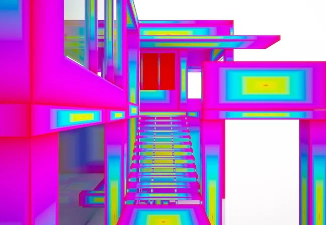 Imagen termal de un edificio