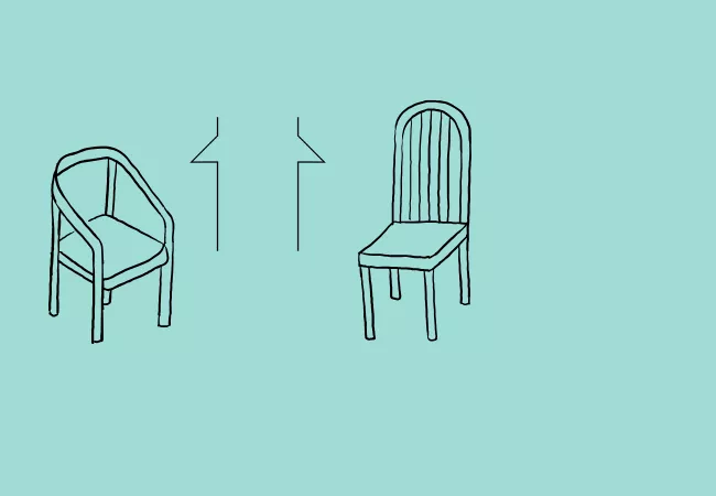 Representación conceptual de un diálogo entre personas