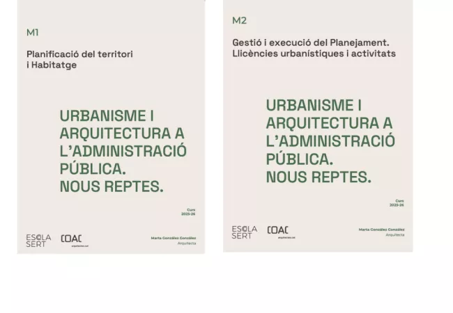 Apunts Postgrau en Urbanisme Arquitectura i Administració Pública M1 i M2