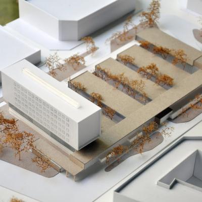 Proyecto hospital perfil urbano Escola Sert