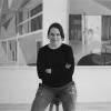 Bea Sarrias en su estudio de pintura